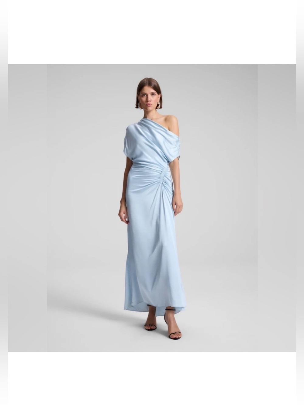 A.L.C $595 Penny Satin Maxi Dress in Cascade